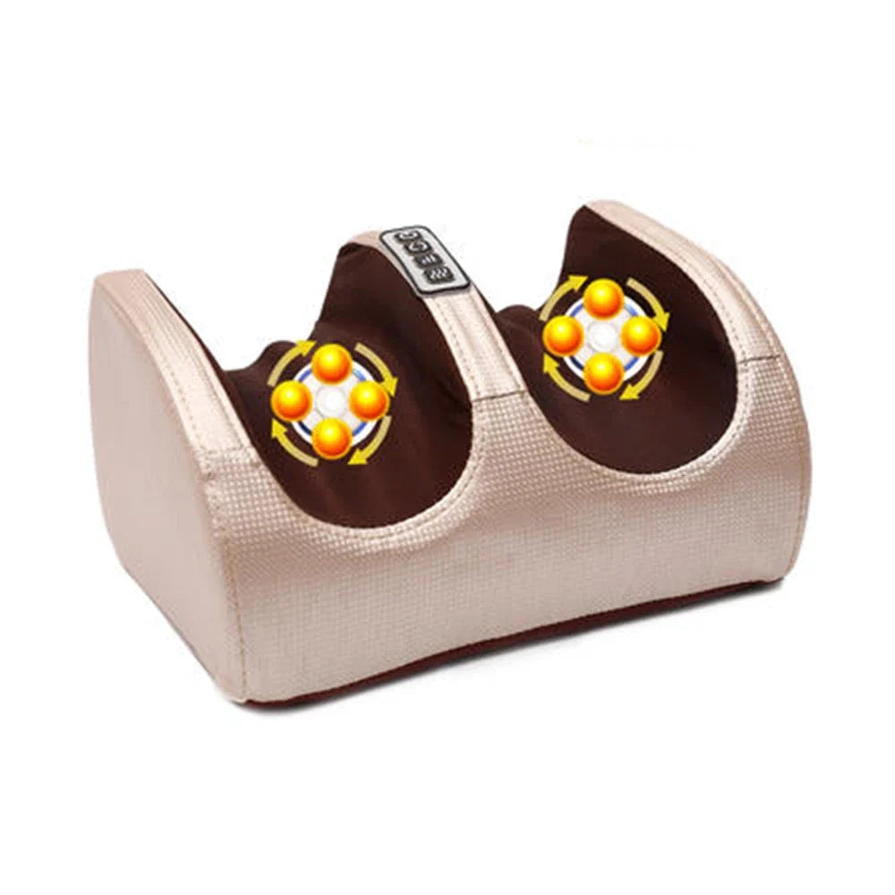 Foot Massager with Heat – 12 Kneading Nodes, Dual Rotation, 3 Intensities, 15-Minute Timer