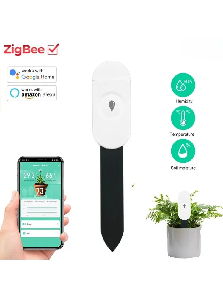 Soil Moisture Sensor with Real-Time Data and Voice Control – Zigbee 3.0