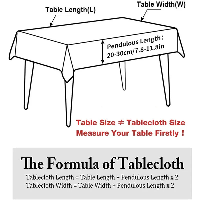 Cotton-Linen Rectangular Tablecloth with Tassels for Dining & Coffee Tables