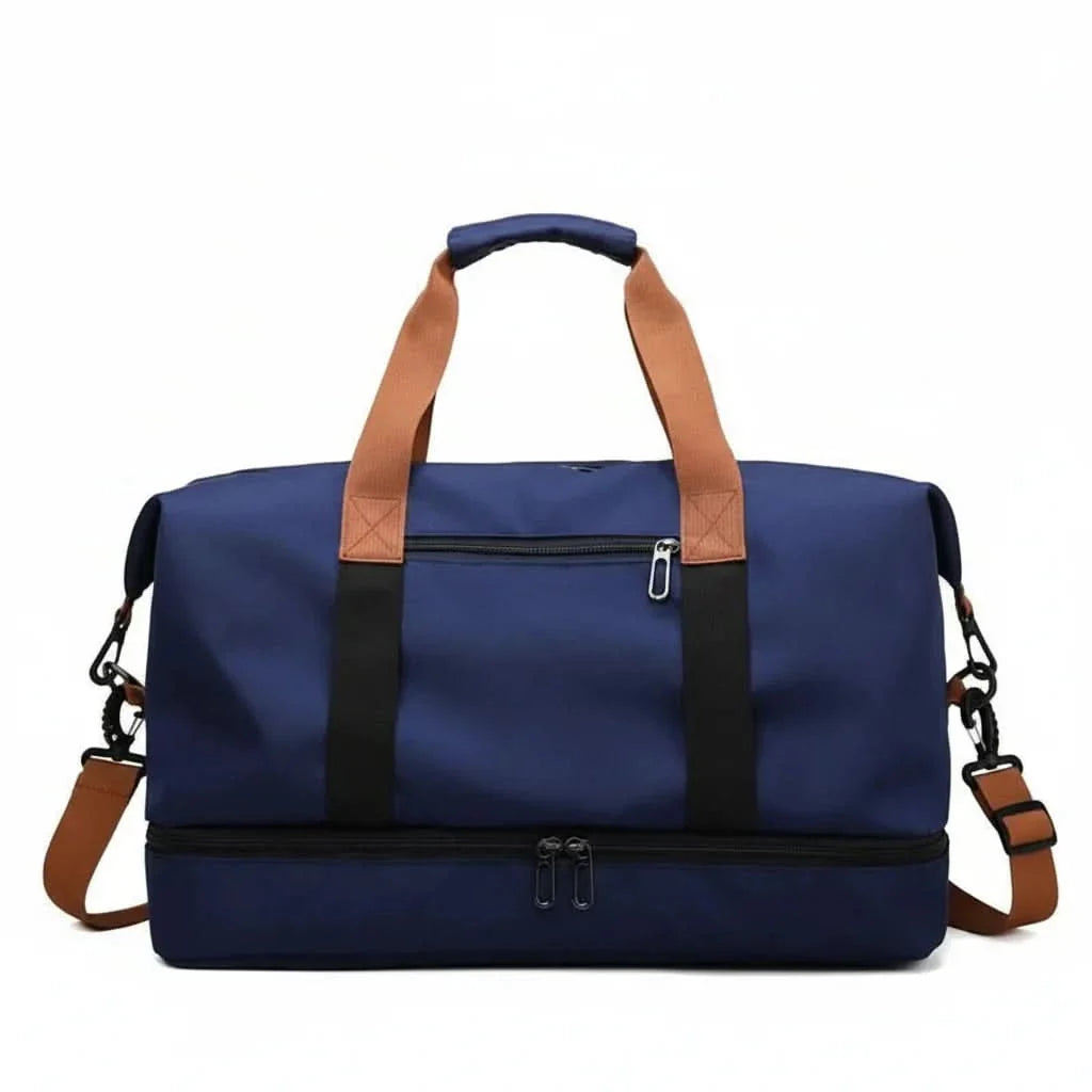 Sports Bag Featuring Separate Compartment for Footwear