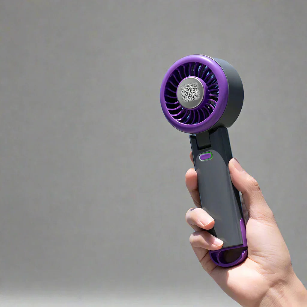 Mini Fan with Cooling Plate – Portable Device with 100 Speed Settings and Adjustable Airflow