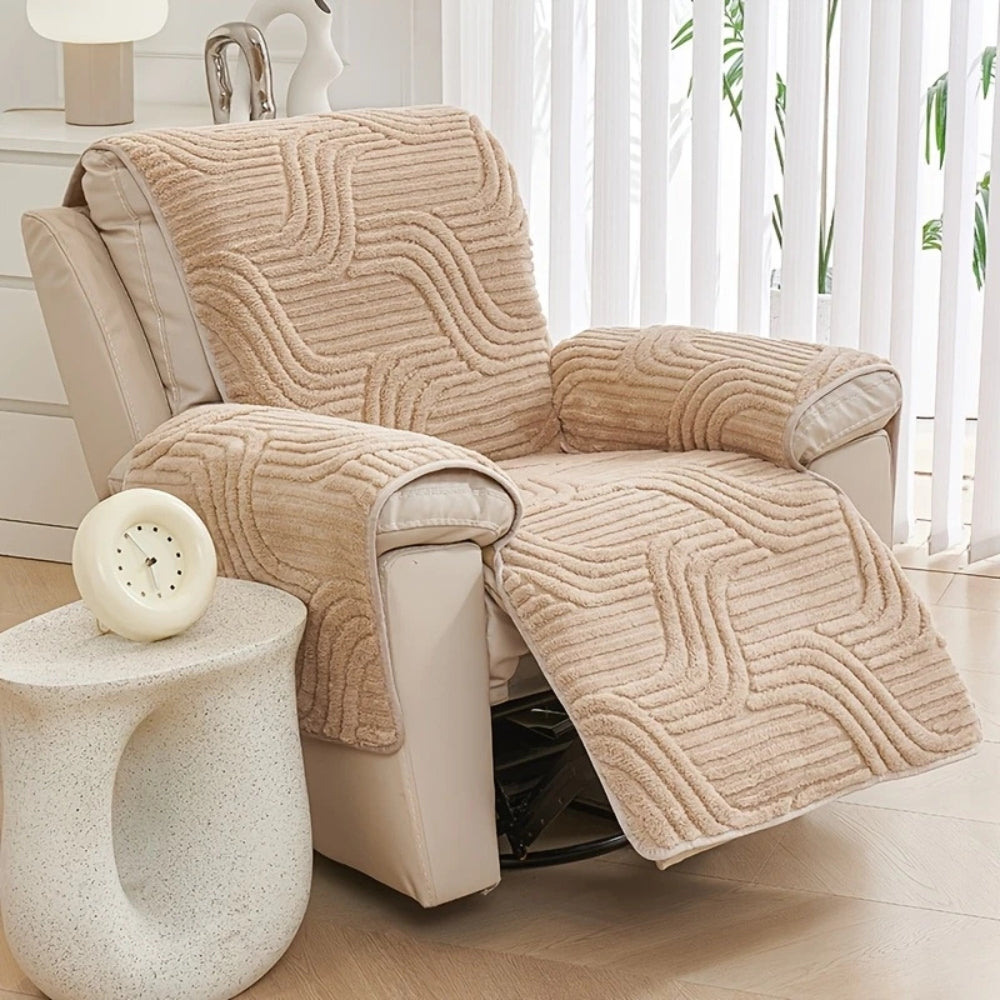 LuxuraSoft Non-Slip Recliner Protector Cover