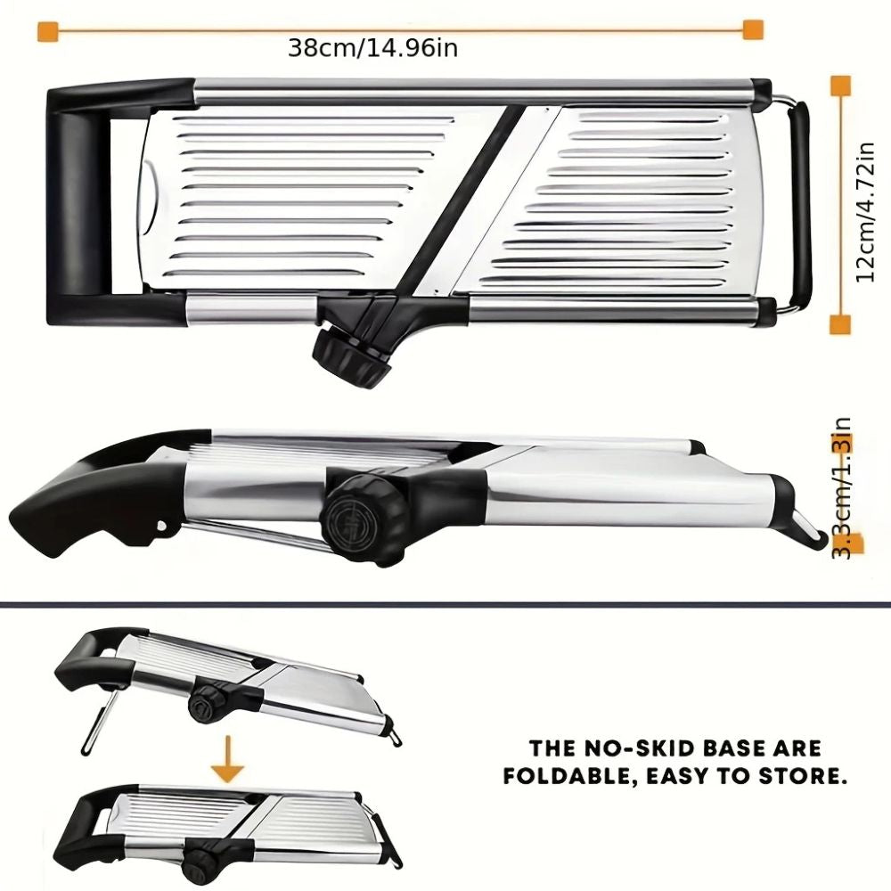 Vegetable Cutter with Adjustable Mandoline Slicer for Precision Cutting