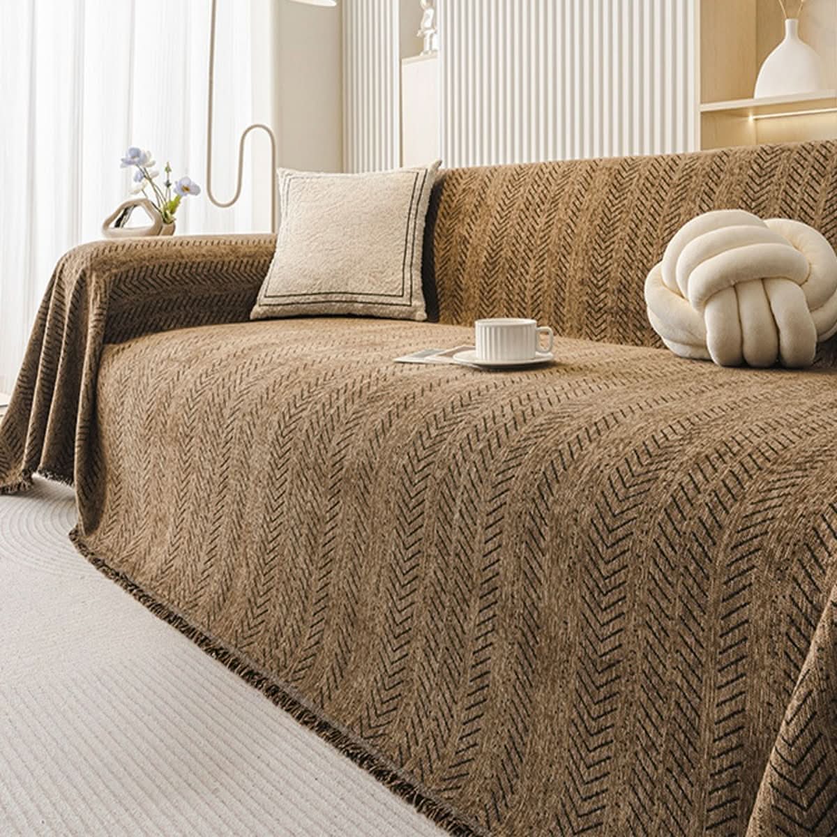 Washable Chenille Sofa Protector for Dogs – Scratch-Resistant Couch Cover