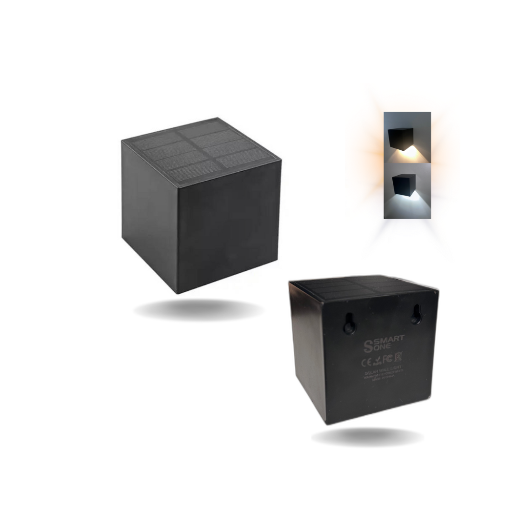 Dual-Function Solar Outdoor Wall Light | LuminaGlow