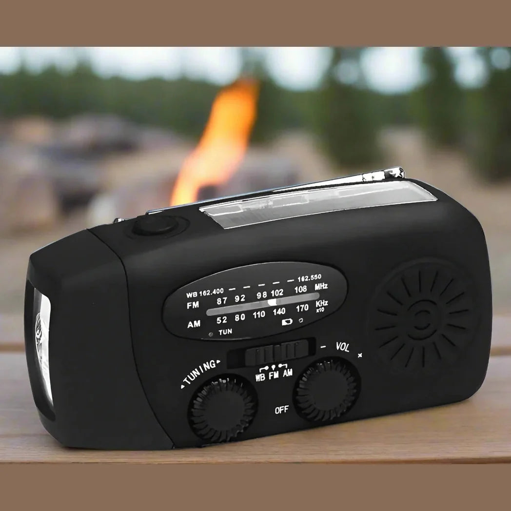 Portable Outdoor Emergency Radio Powered by Solar Energy