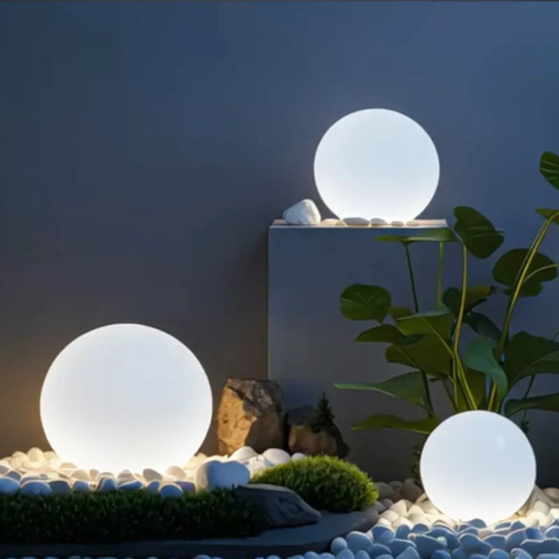 Outdoor Garden and Patio LED Lights with Color-Changing Sphere Design