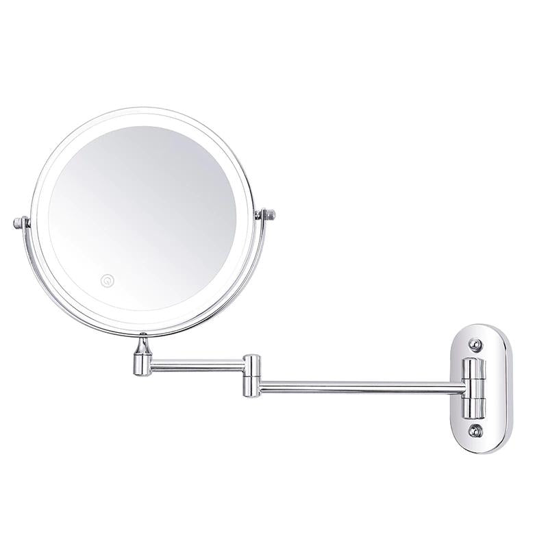 Rechargeable Makeup Mirror with 5x Magnification and LED Lighting