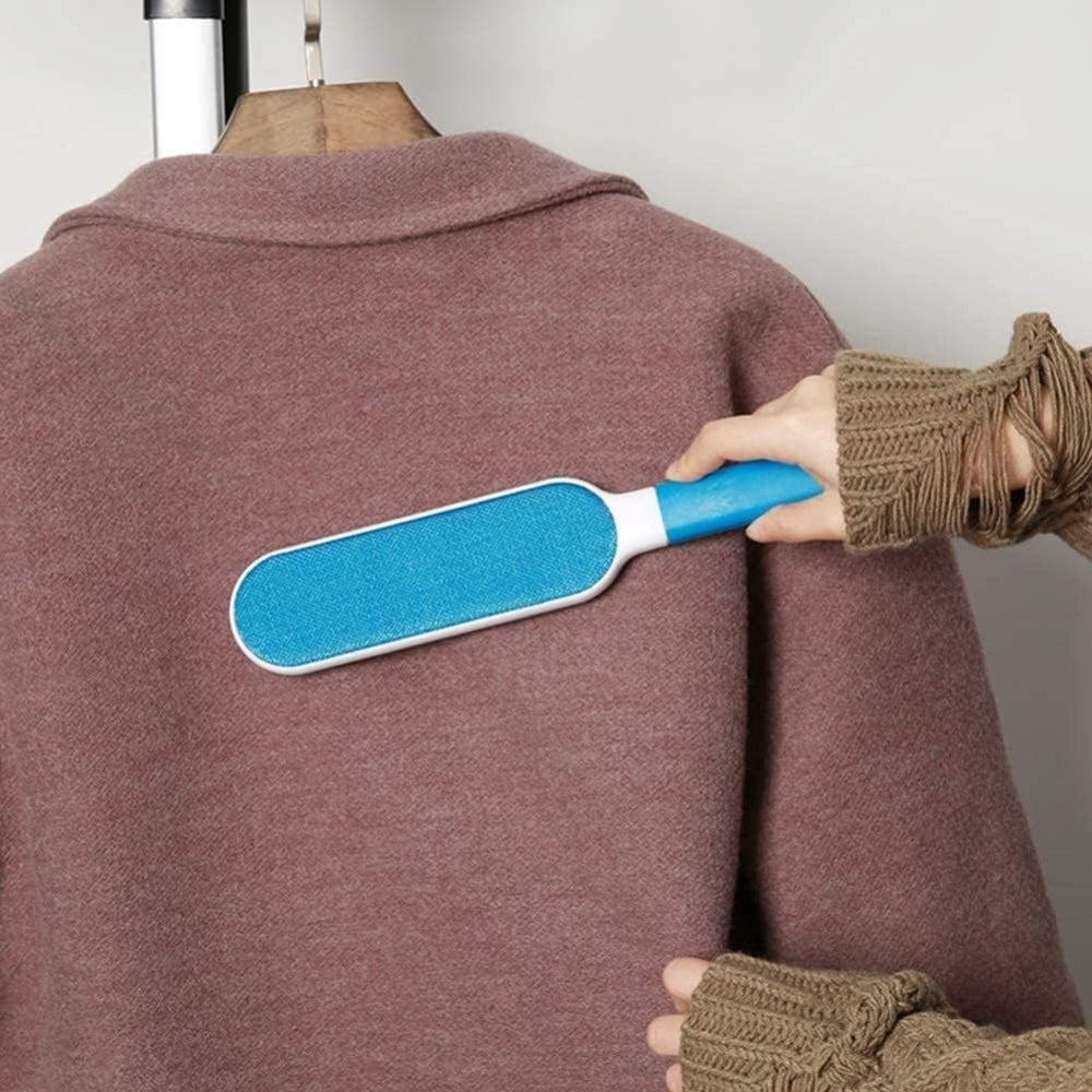 QuickClean Dual-Sided Lint Brush for Effortless Hair Removal