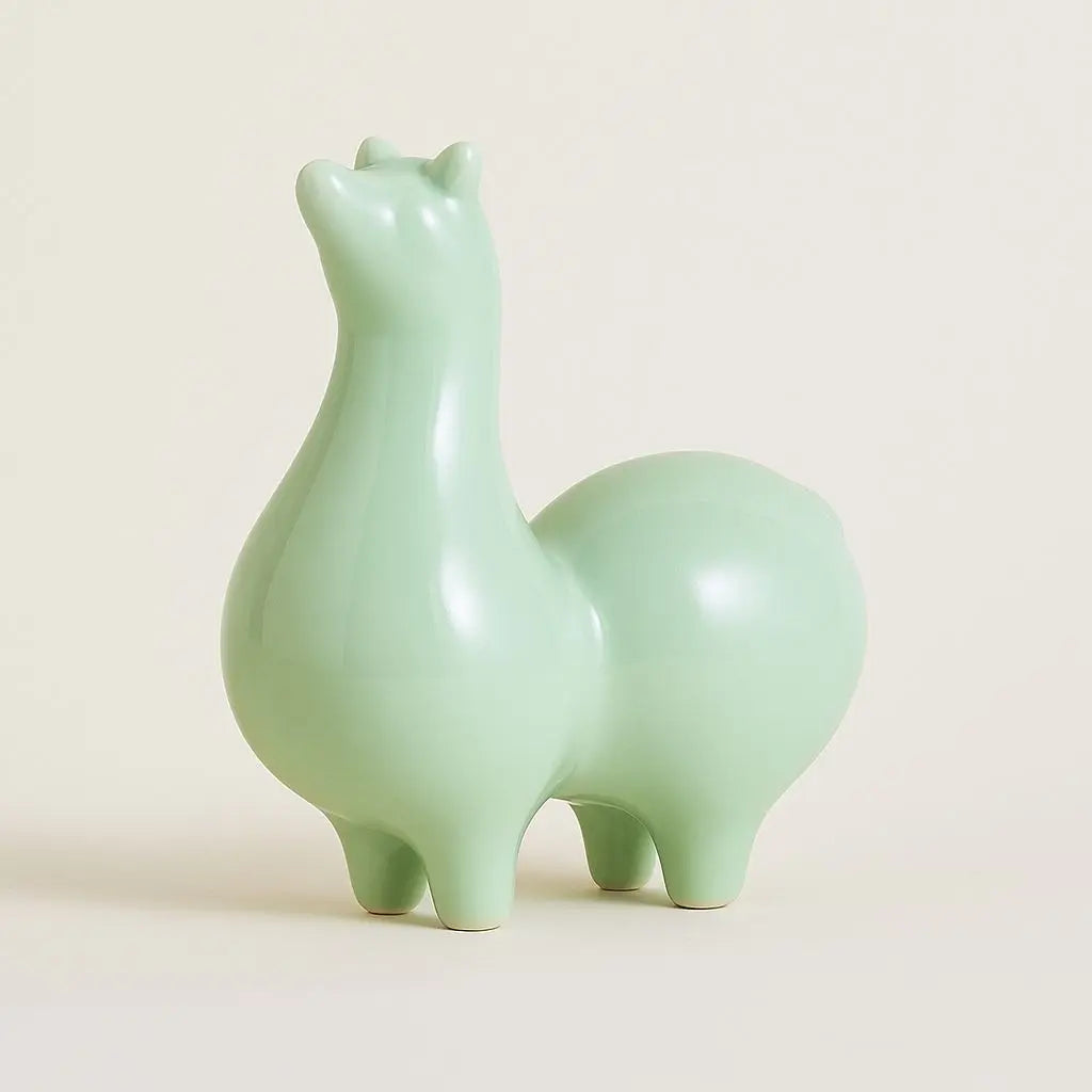Ceramic Horse Statue in Celadon – Symbol of Prosperity Decor