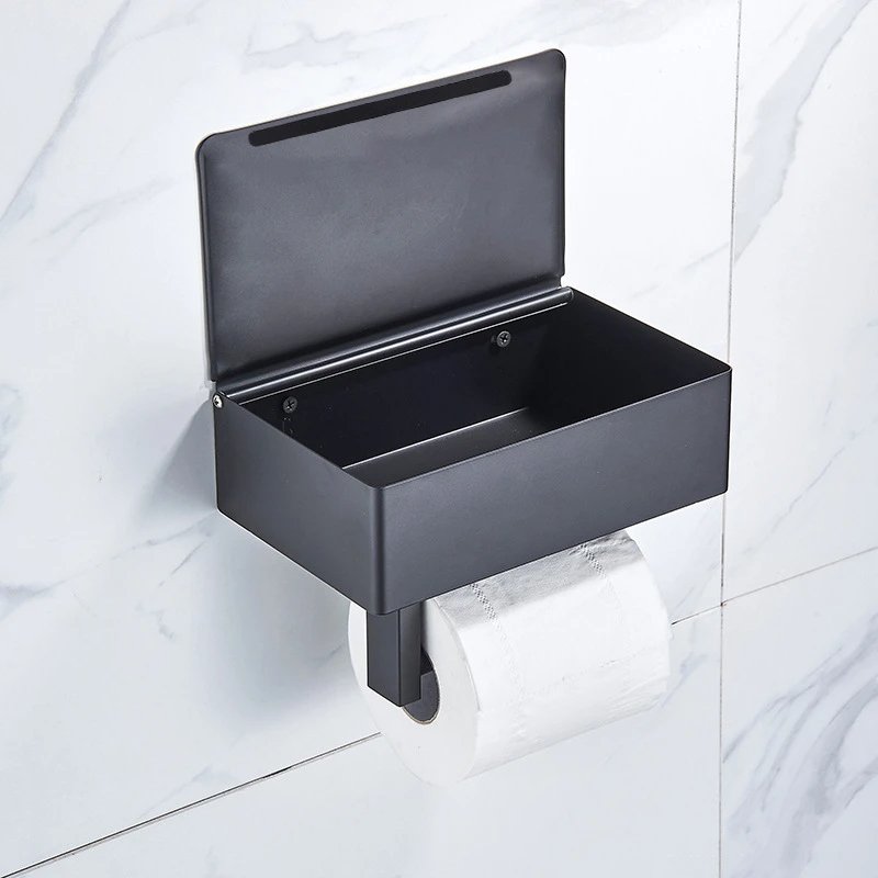 Sleek Tissue and Toilet Paper Organizer | Dual Function Shelf