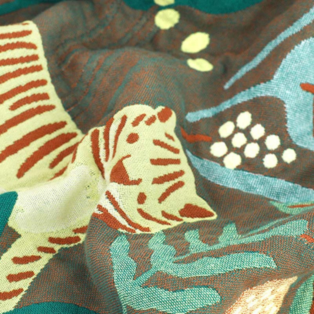 Cozy Haven Reversible Cotton Throw Blanket