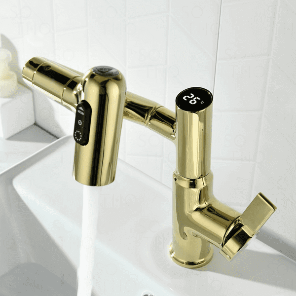Smart Flow Meter with Temperature Display for Faucets