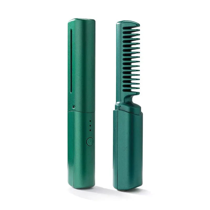 Travel-Ready Hair Styling Brush and Straightener