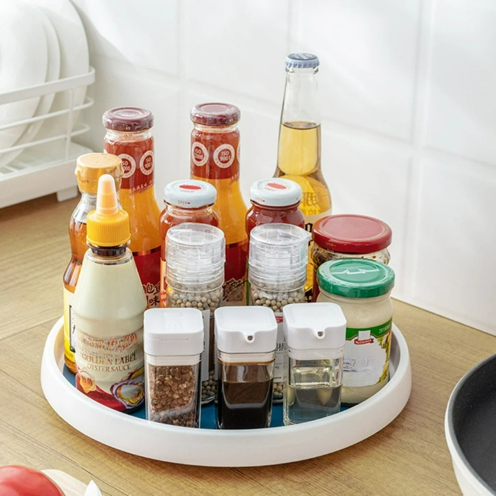 RevolvePro | Dual-Tiered Kitchen Carousel Organizer