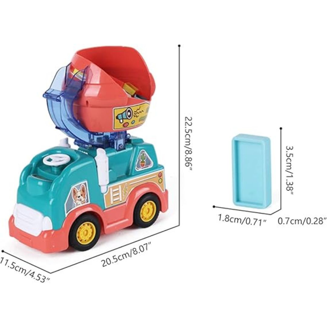 Wooden Domino Truck Toy – Montessori Educational Play