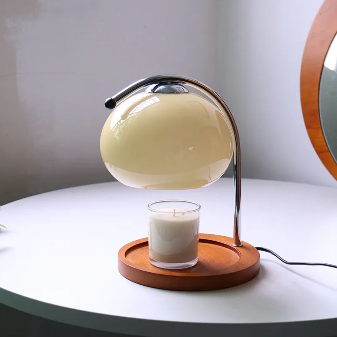 Retro Glass Table Lamp in Alyssa Style