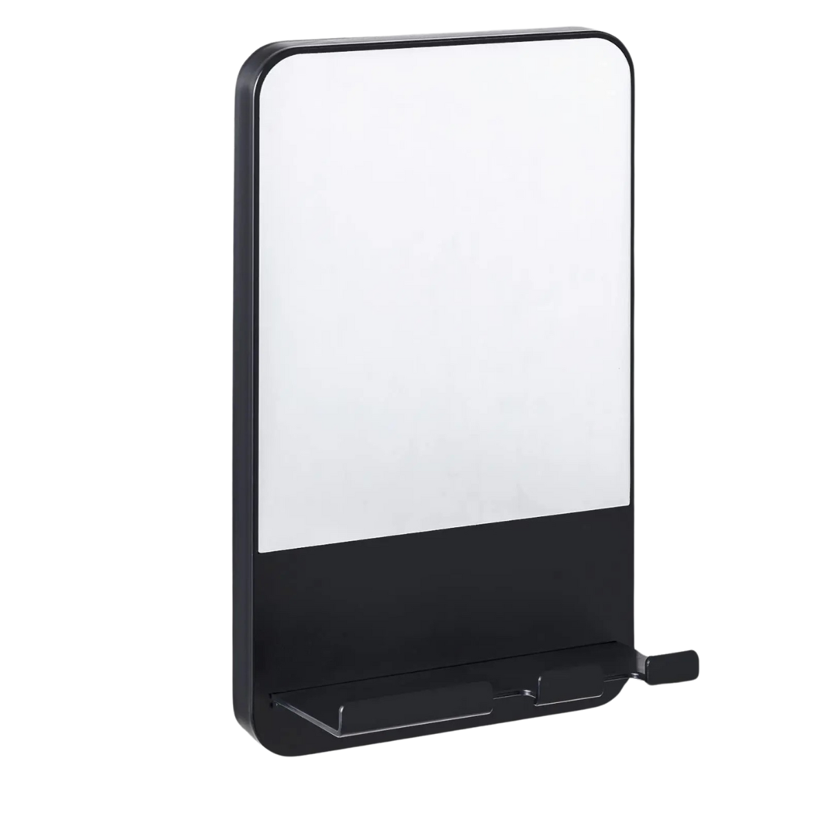 Fog-Free Shower Mirror for Shaving with Razor Storage