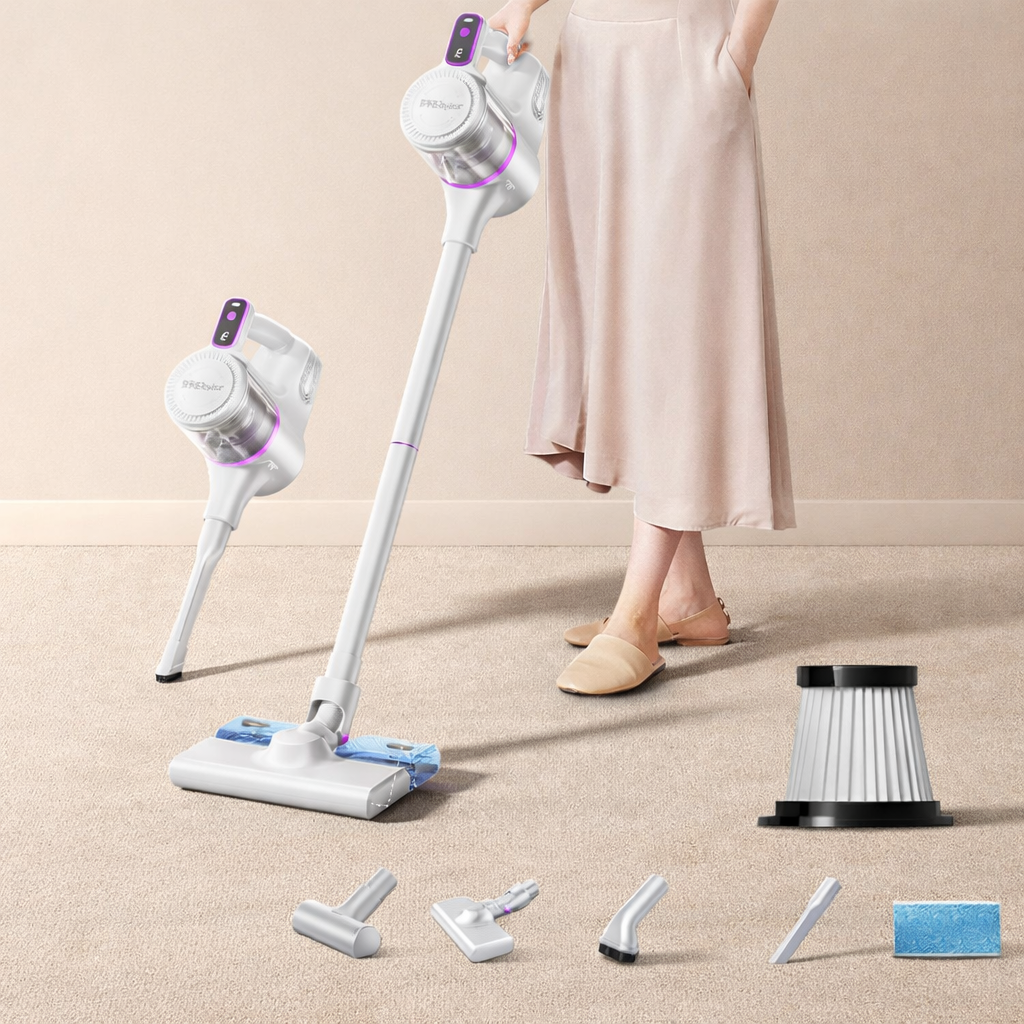 Lightweight 2-in-1 Cordless Vacuum with Rechargeable Handheld and LED Display