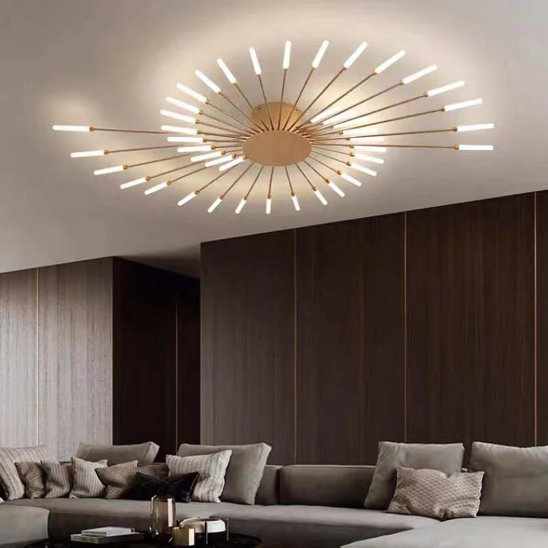 LED Ceiling Light with Spiral Design for Industrial Living Areas