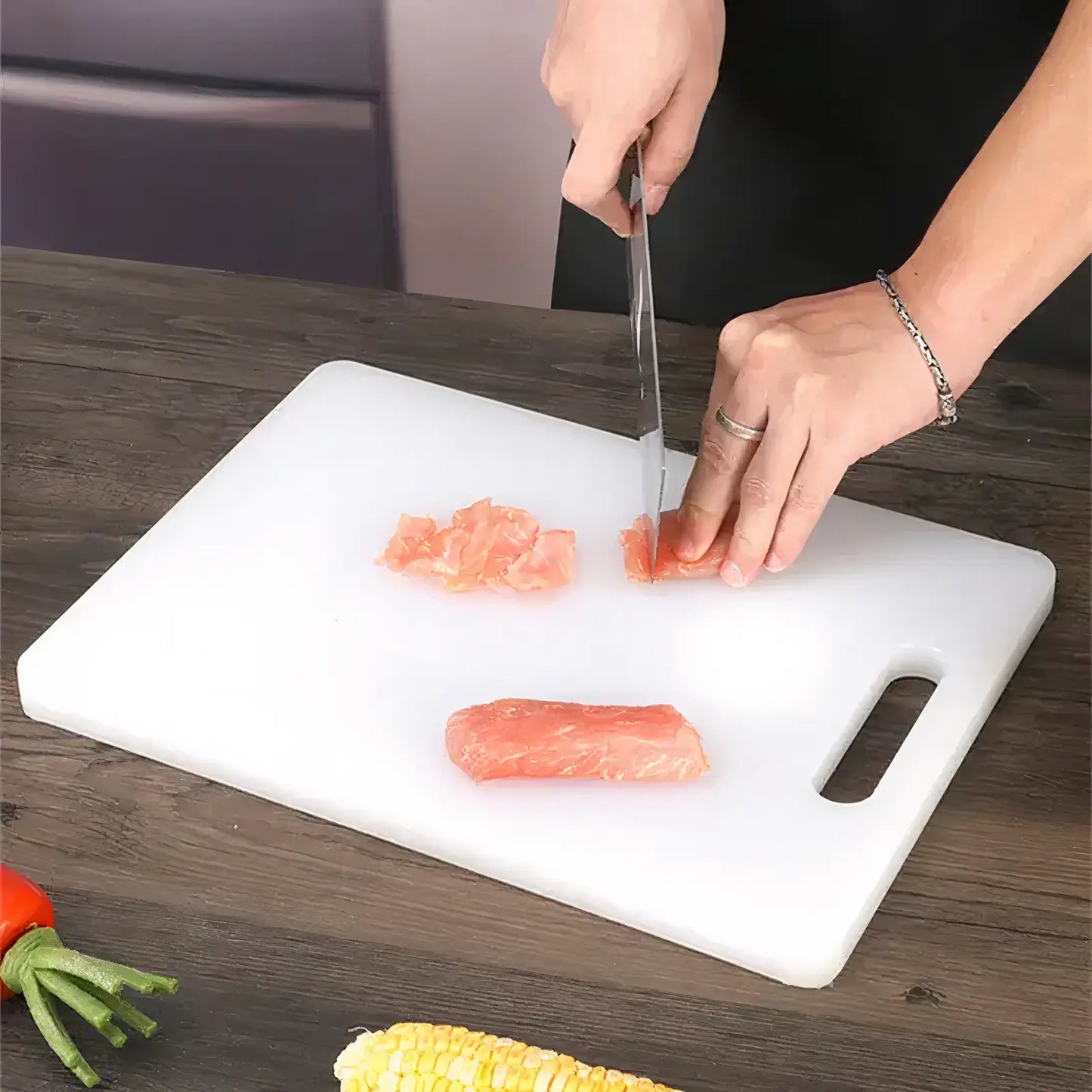 White Plastic Cutting Board