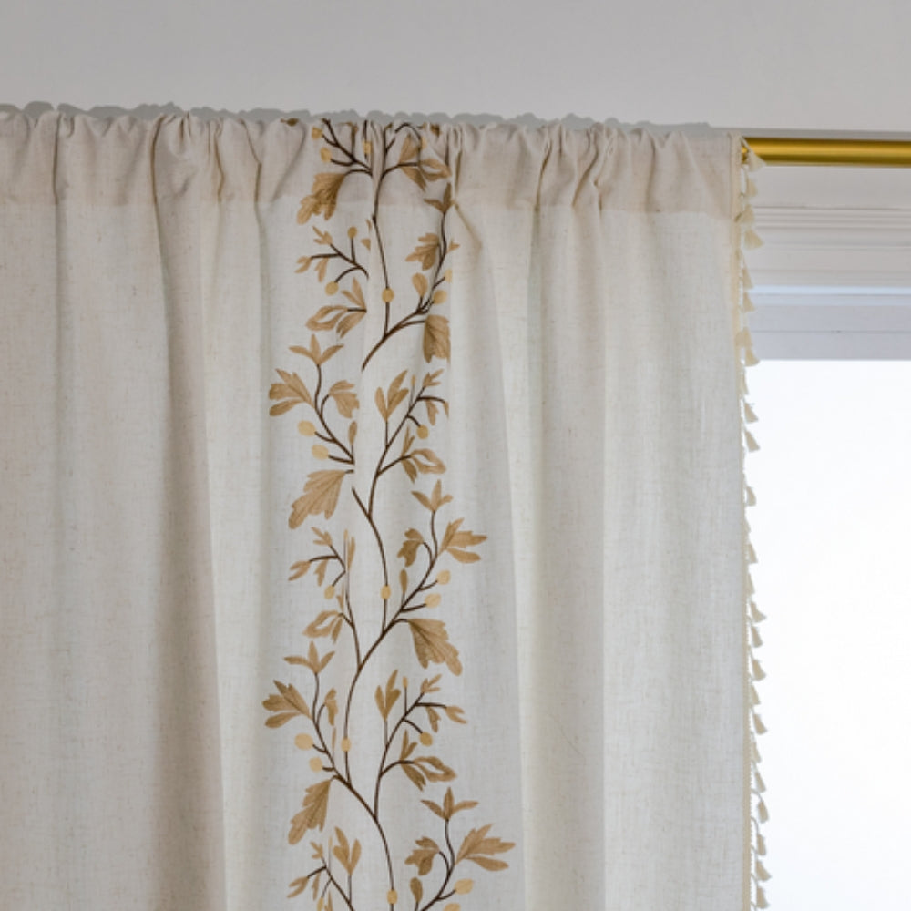 Botanical Charm Tassel Window Treatment