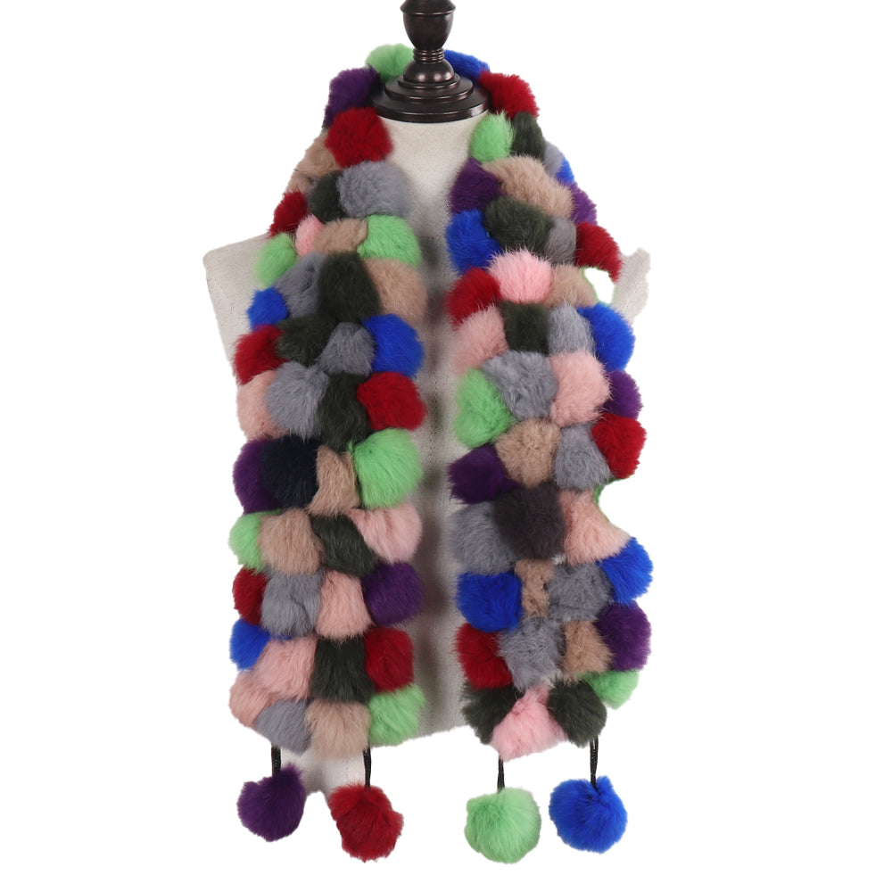 Scarf Made of Rex Rabbit Fur for Women