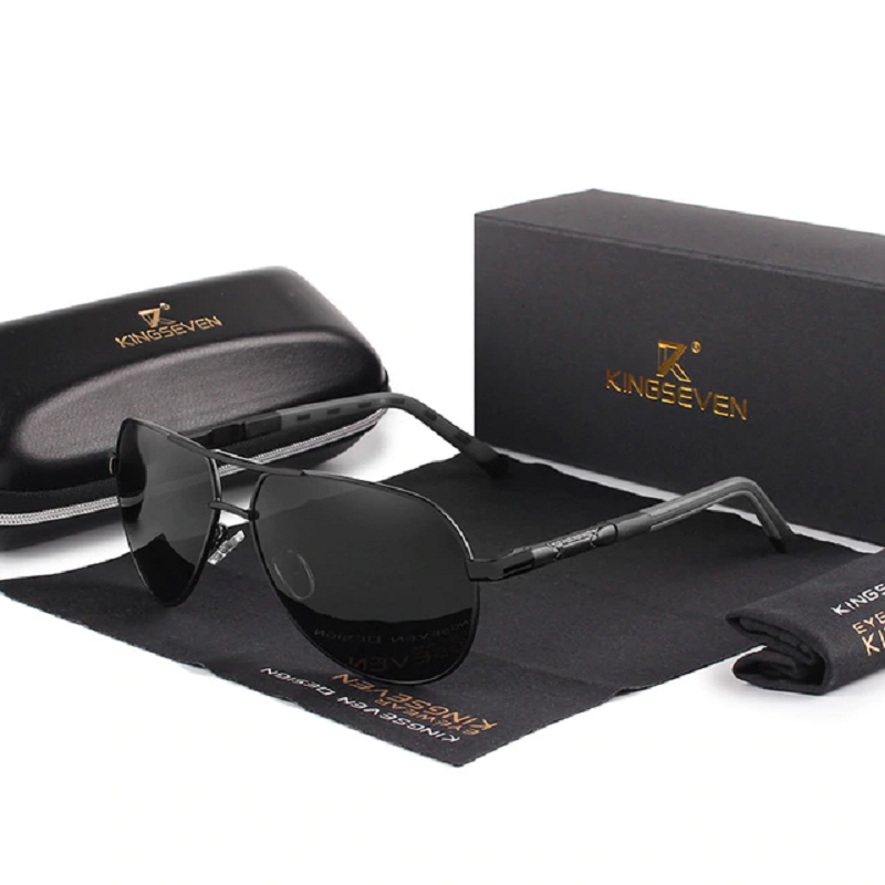 Polarized Driving Sunglasses with Vintage Aluminum Frames