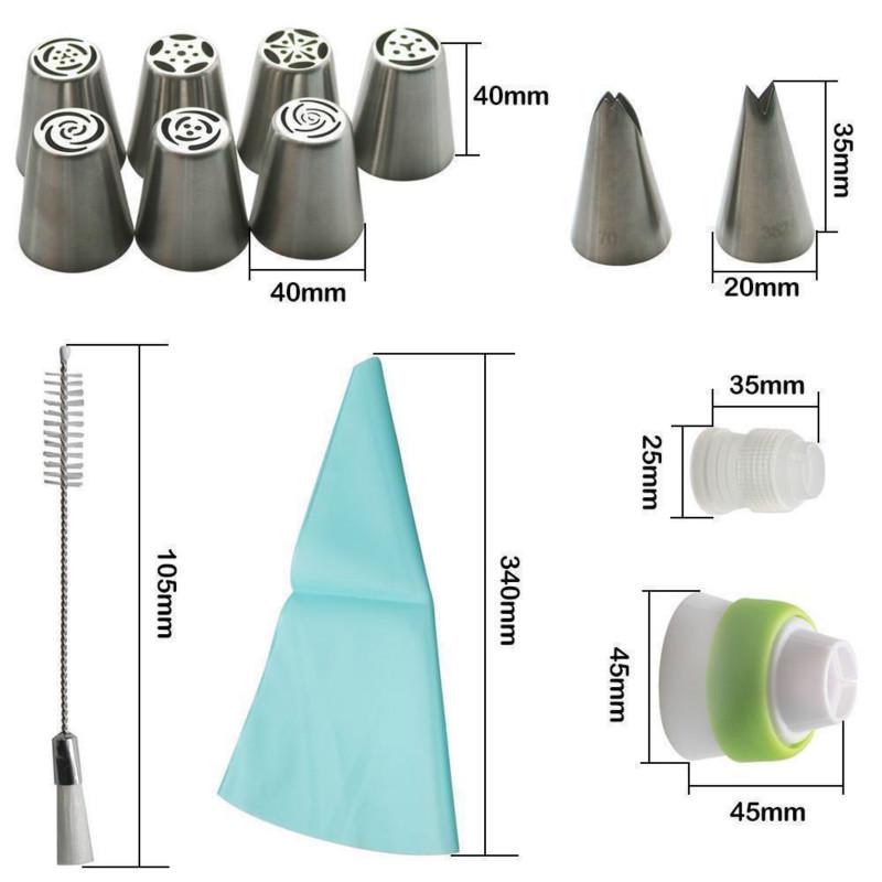 Deluxe 13-Piece Baking Decorating Tip Set
