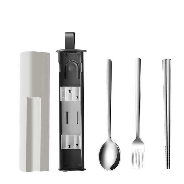 Compact Travel Utensil Set with Carry Case