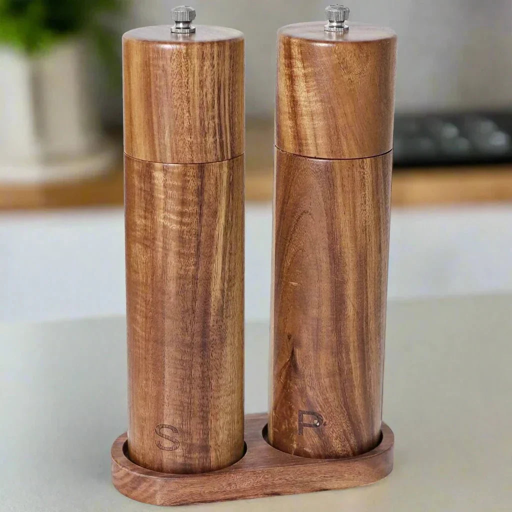 Salt and Pepper Mills Made of Acacia Wood