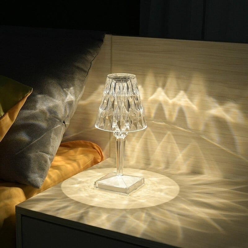 Crystal Design Acrylic Table Lamp – Stylish Lighting Fixture