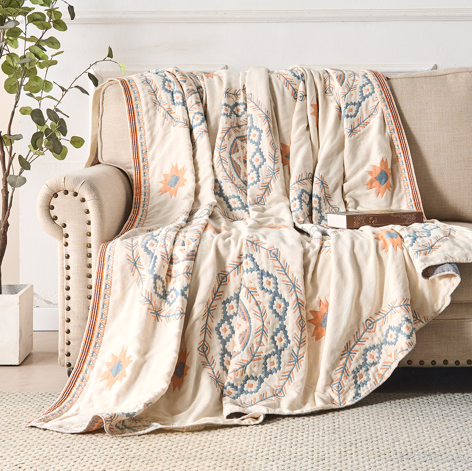 Tranquil Haven | Cozy Cotton Throw Blanket