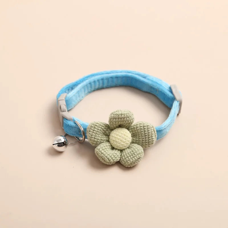 Floral Adjustable Cat Collar for Stylish Comfort