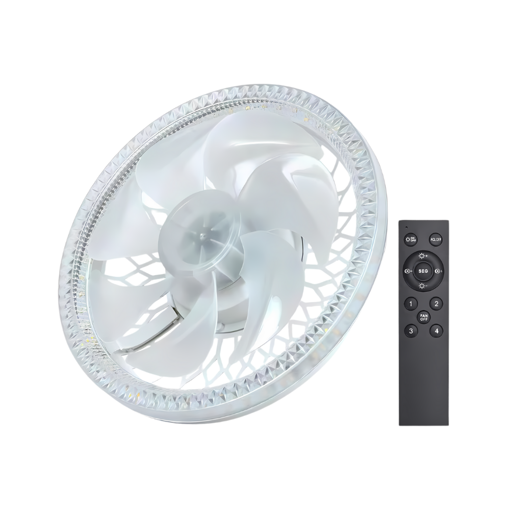 Stylish Ceiling Fan with Integrated Light and Remote Control