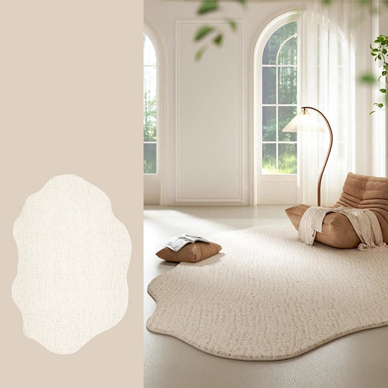 Artisan-Designed Area Rug with Soft Textured Edge