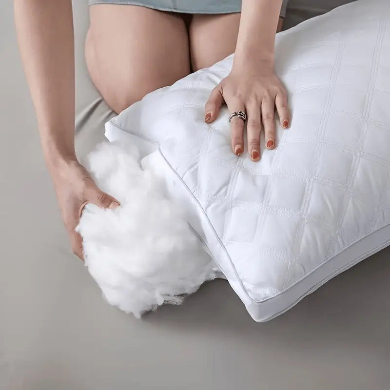 Set of 2 Hypoallergenic 3D Pillows - Soft Cervical Support & Hotel Quality Sleep
