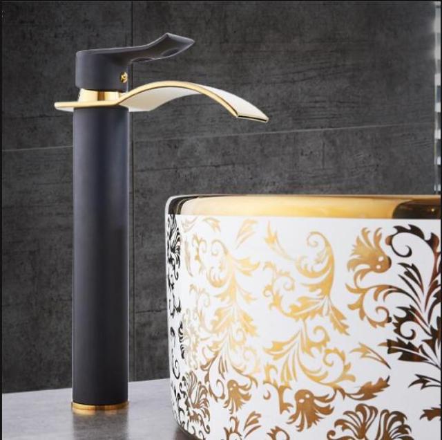 Brass Waterfall Mixer Tap for Vanity Sink Faucet