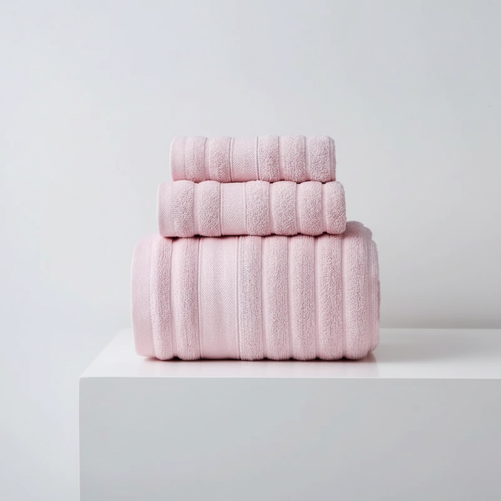Essential Cotton Towel Trio for Luxurious Bathing Experience