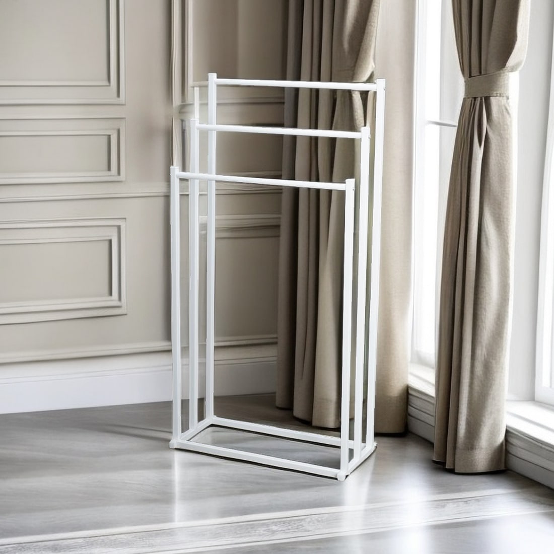 Elegant Three-Tier Towel Stand for Modern Bathrooms