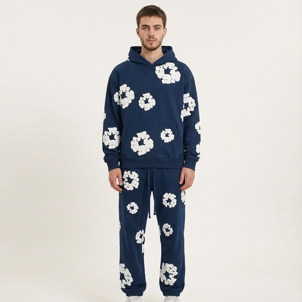 Chic Spring Sweatshirt for Men – Elegant Floral Design and Comfort