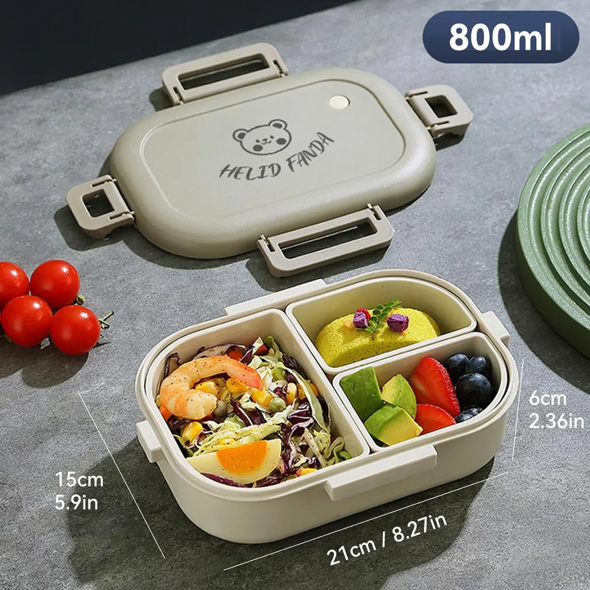 Smart Meal Prep Container with Customizable Sections & Insulated Bag