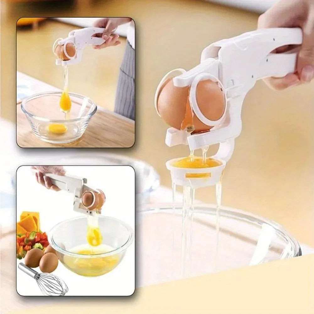 Eggshell Separator and Remover | Stainless Steel | Ergonomic Handle | Manual and Portable