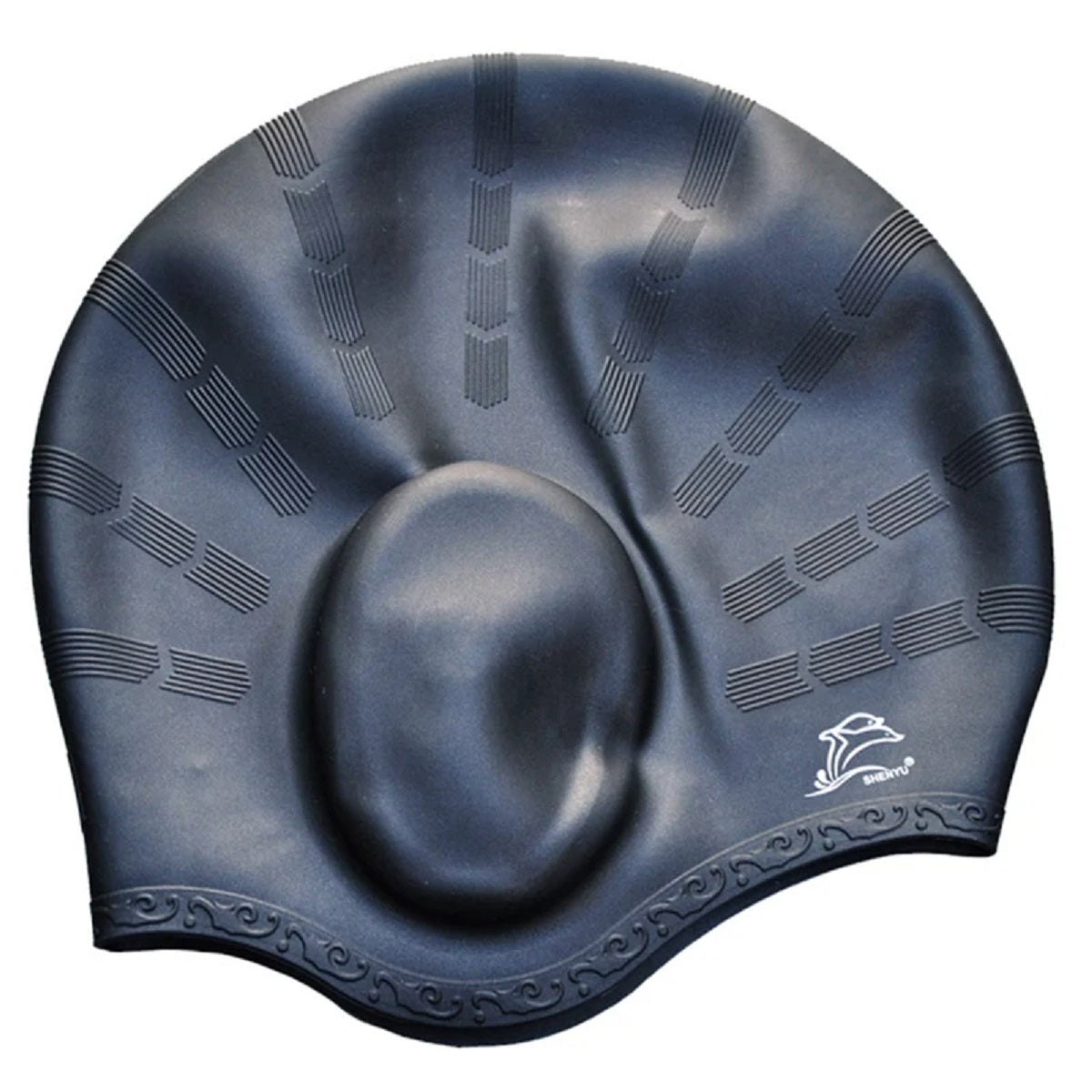 Silicone Swim Cap for Pool - Waterproof, Non-Slip Design with Ear Cover