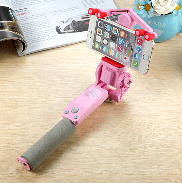 360° Rotating Selfie Stick with Bluetooth Remote Control