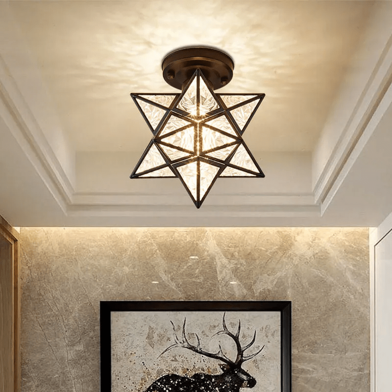 Vintage Star Metal Design Ceiling Light Fixture
