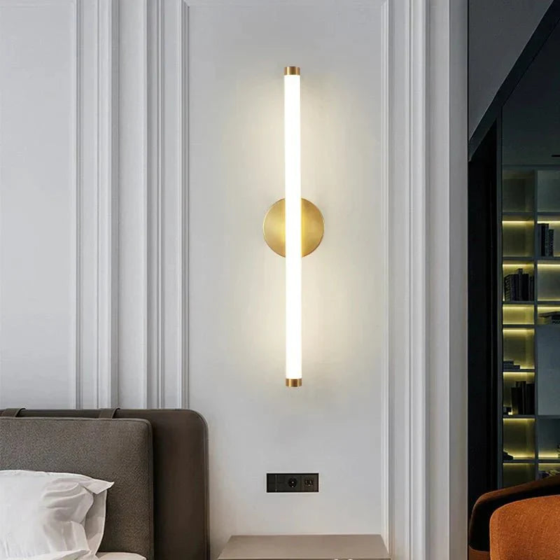 Elegant Gold Acrylic Wall Light - Chic Home Illumination Fixture