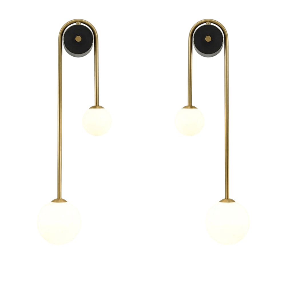 Modern Arch Wall Lamp Featuring Glass Shade