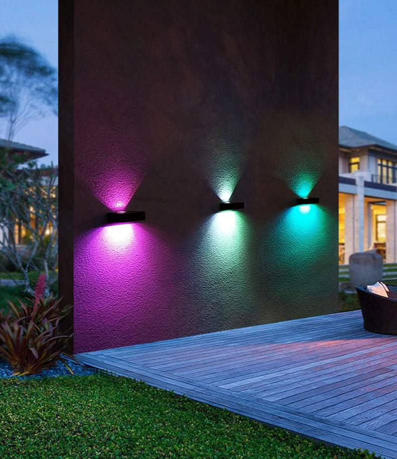 Solar Up-Down Outdoor Wall Light with Automatic Sensor – Energy Efficient – Warm & Cool White