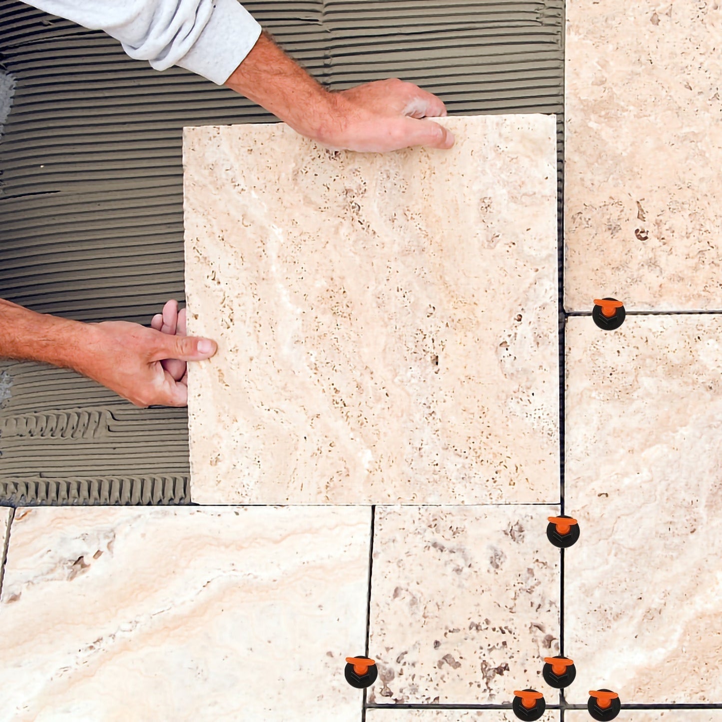 Ultimate Tile Leveling Kit with 110 Pieces and 4 Wrenches